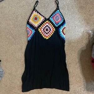 Crocheted swimsuit cover-up